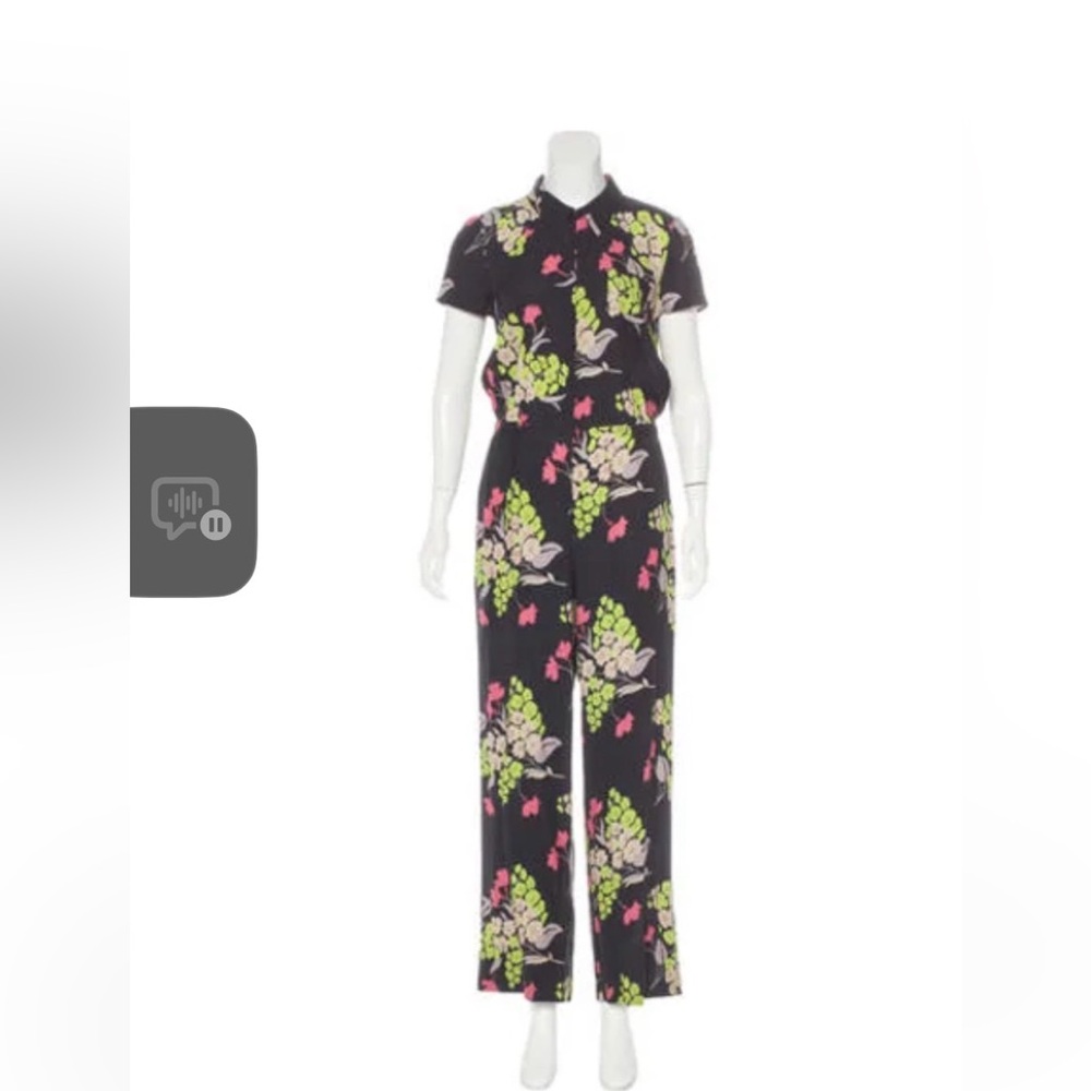 RED Valentino Dark Jumpsuit with Floral Pattern